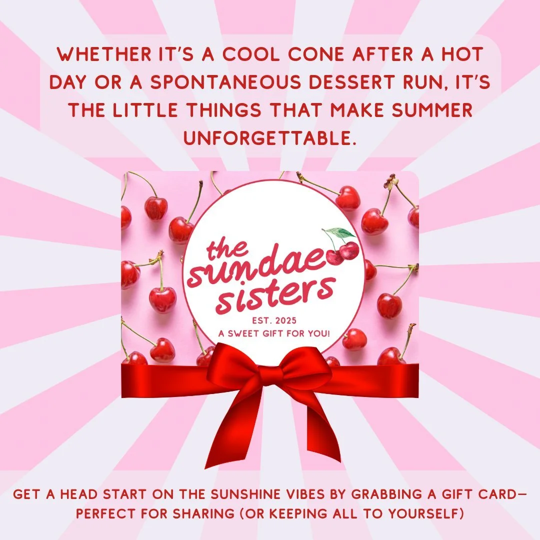 Give the gift of SWEETNESS! 
www.thesundaesisters.com

 #MVP #summertrends #summerfood #Dessert #WomenInBusiness #IceCreamCart #Sundae #icecreamloversunite #SummerTreat #SummerFun
