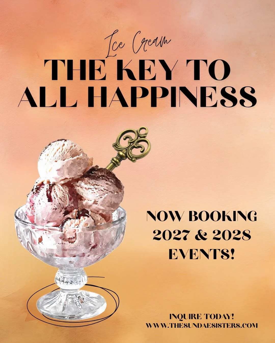 Our 2027 calendar is booking up FAST and we're already getting inquiries for 2028 so if you're thinking of booking our cart or trailer for your next event...reach out today! 🍨🩷