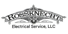 Logo for Rossknecht Electrical Service, LLC featuring the company name and decorative elements