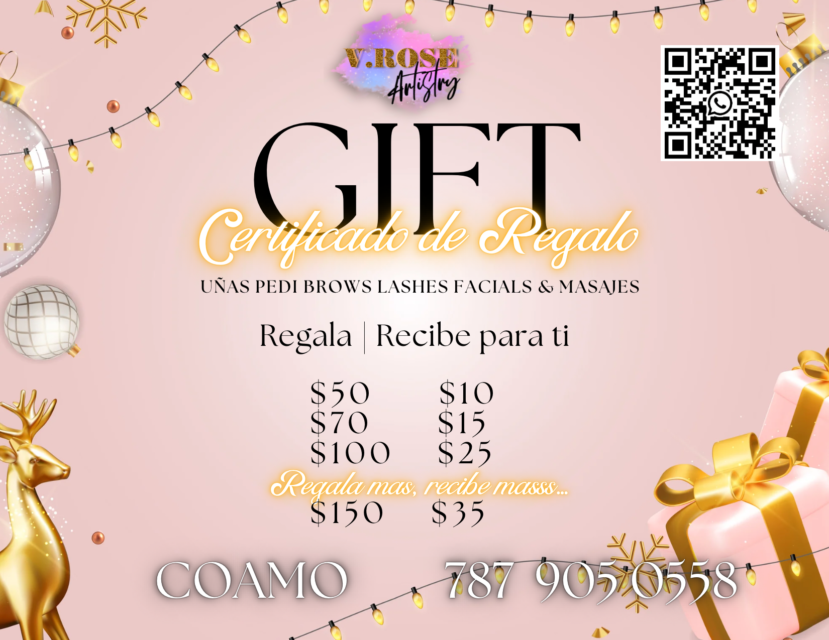 Pink Illustrated Christmas Gift Voucher - 1.png