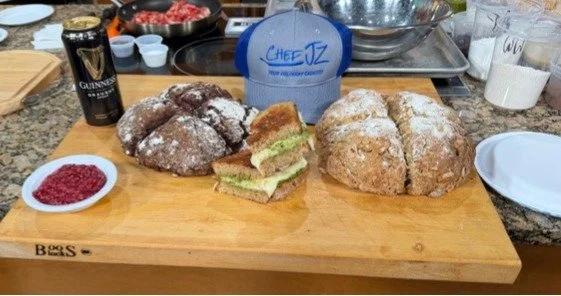 Irish Soda Breads, Chia Seed Jam and Pesto Toastie