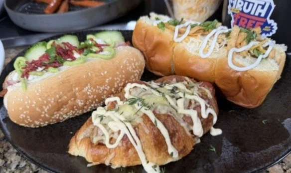 Elevated Franks and sides for your Grill out