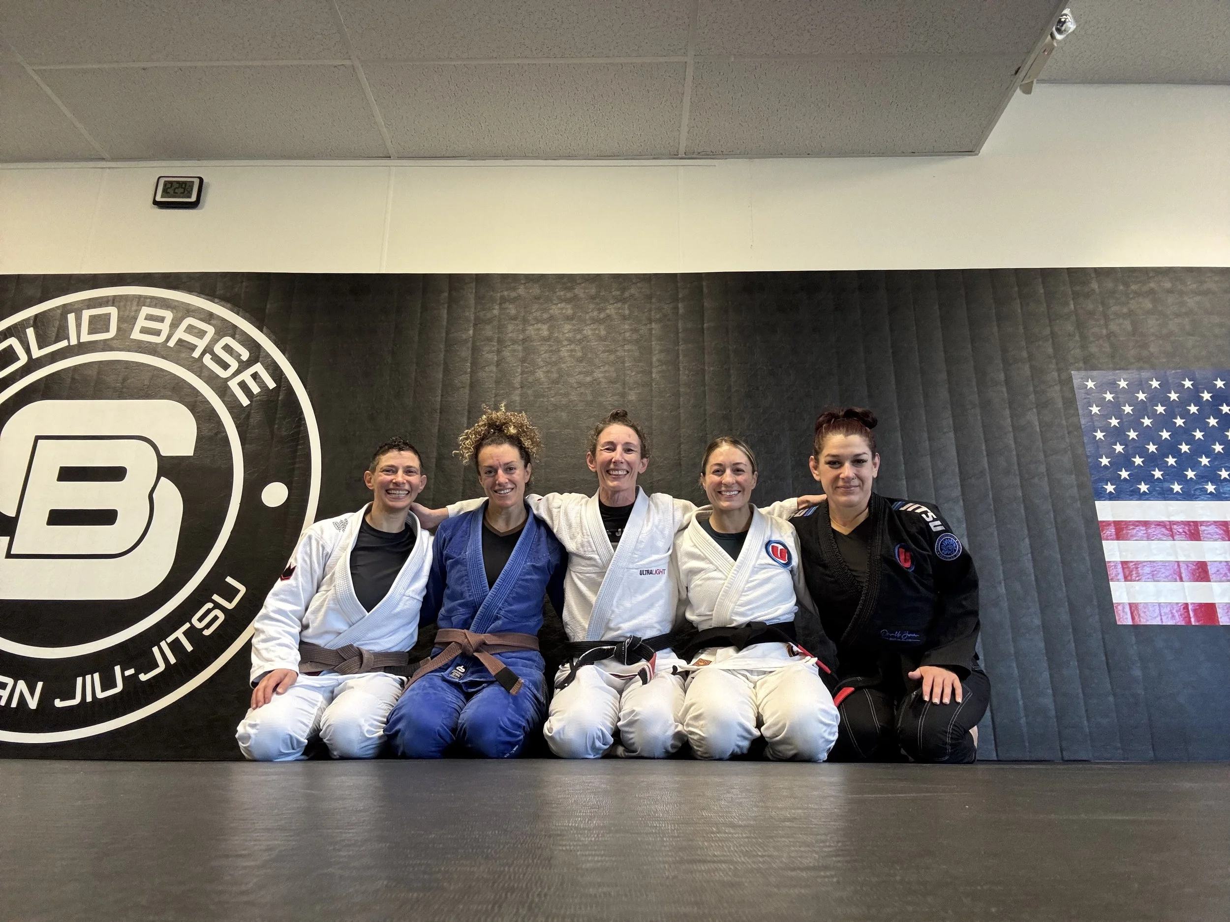 Female Black and Brown belts training