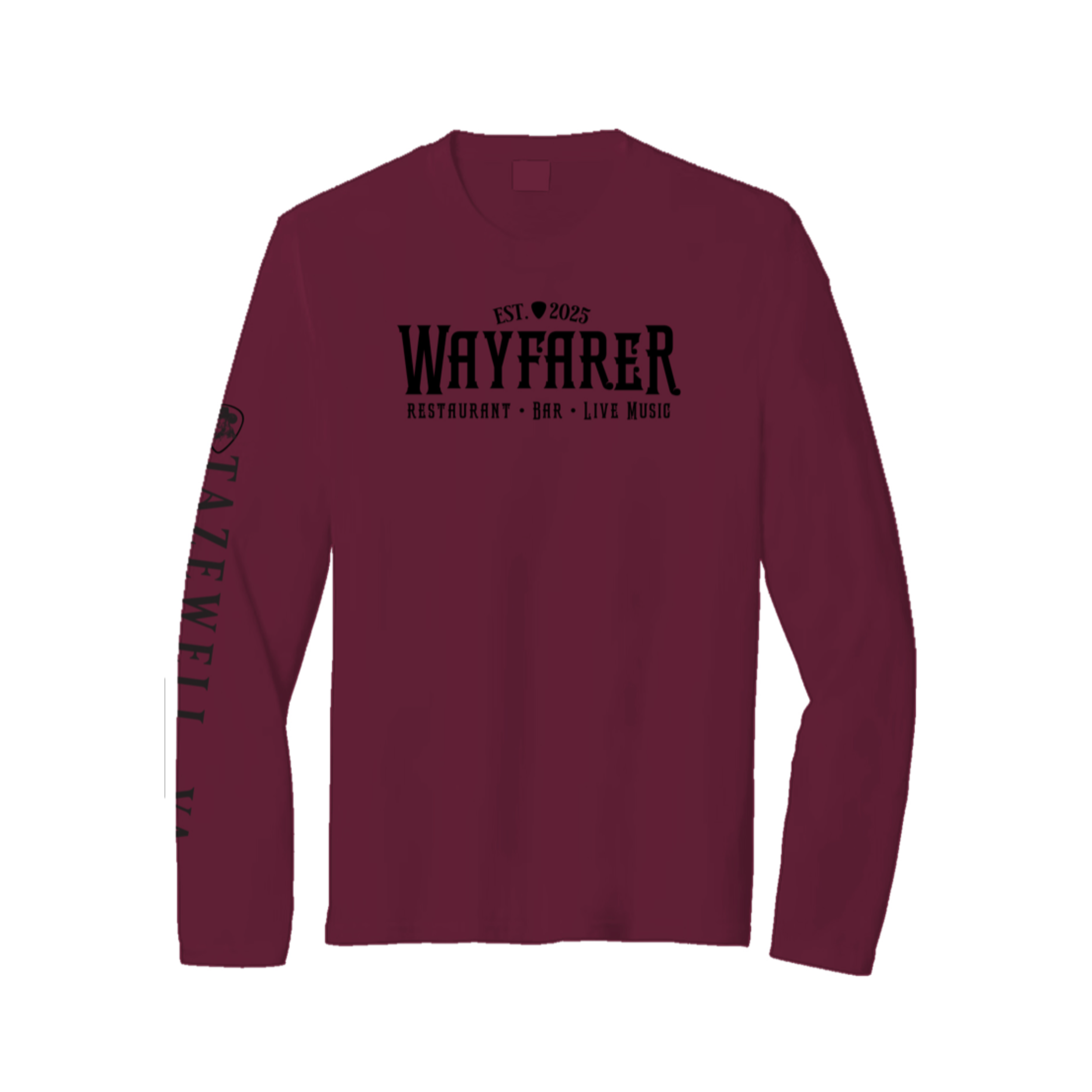 Wayfarer Long Sleeve T-Shirt - Burgandy - 3000x3000.png