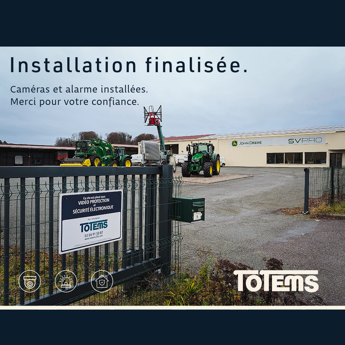 Alarme et vidéosurveillance pour un magasin.