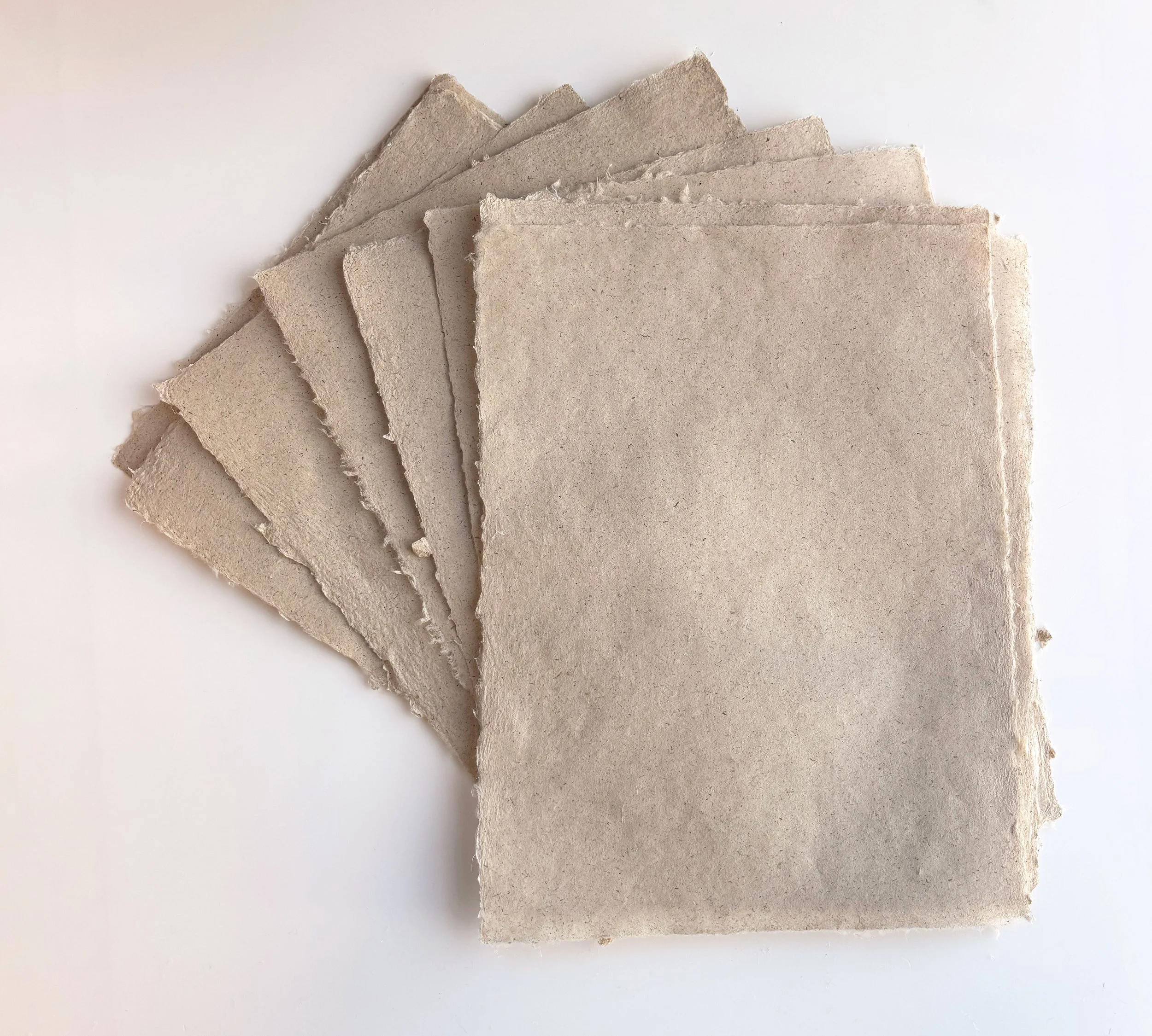 Manila Rope Paper- 
Manila rope, internal sizing, retention aid, 
12” x 16”, 
2025