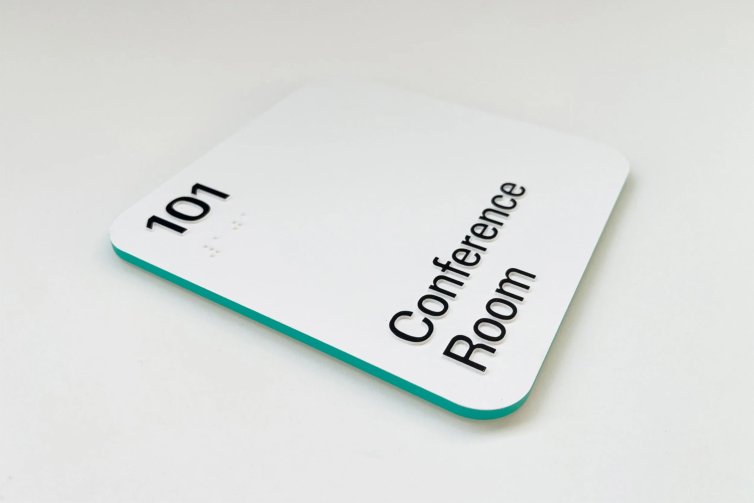 Close-up view of a card with the words "10" and "Reference Border" on a white background