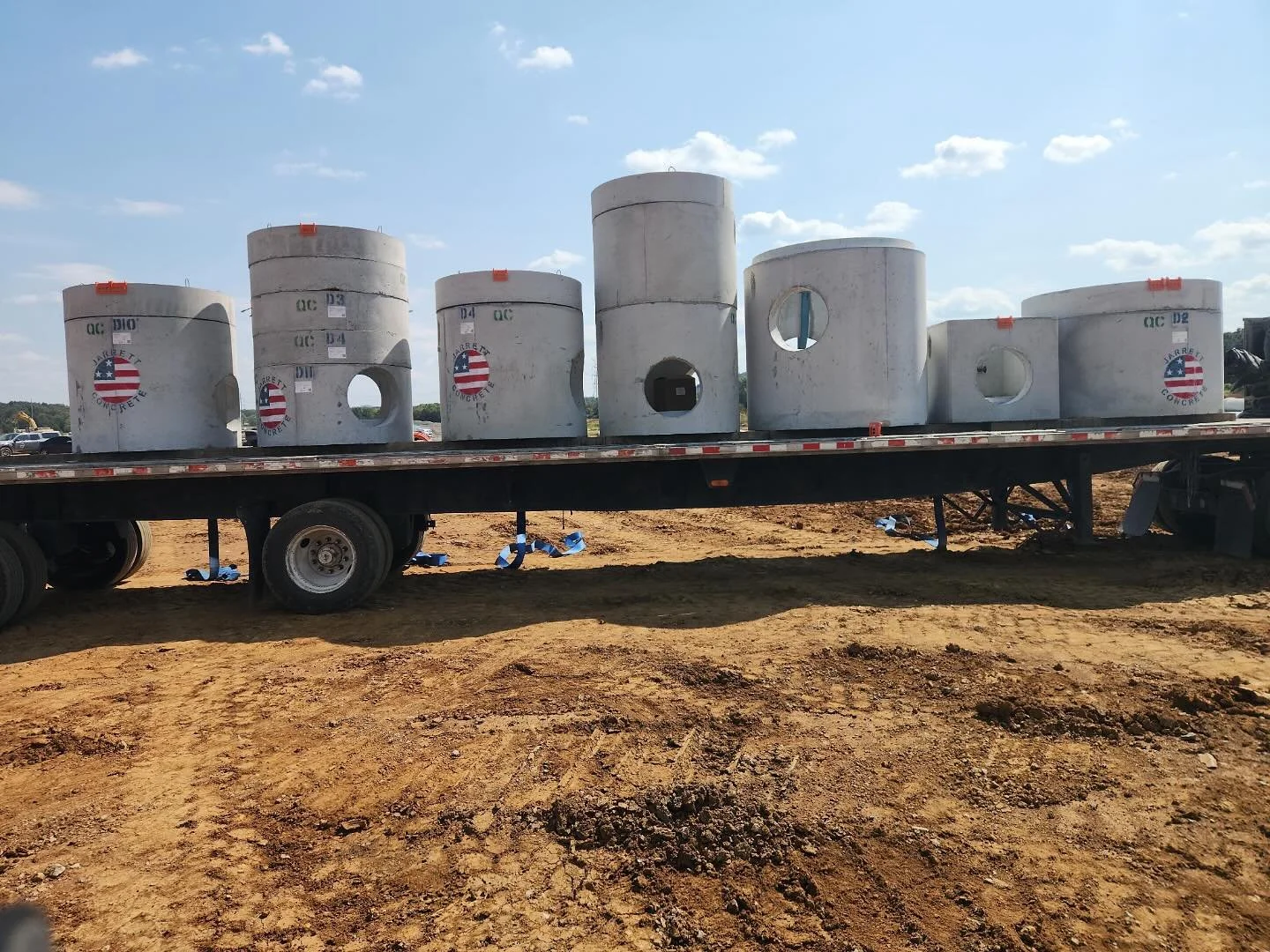 🚚💪 Built Strong. Built Local. Built to Last.

Fresh out of our yard and heading to the jobsite &ndash; precision-engineered precast manholes ready to keep America&rsquo;s infrastructure moving forward.

At Jarrett Concrete, every piece we ship repr