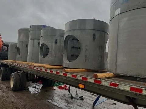 When the load shows up looking heavier than your whole crew&rsquo;s motivation on a rainy day&hellip;

These concrete pieces didn&rsquo;t ask for permission, they just climbed on the trailer and said,
&ldquo;Yeah&hellip; we goin&rsquo;.&rdquo;

Rain 