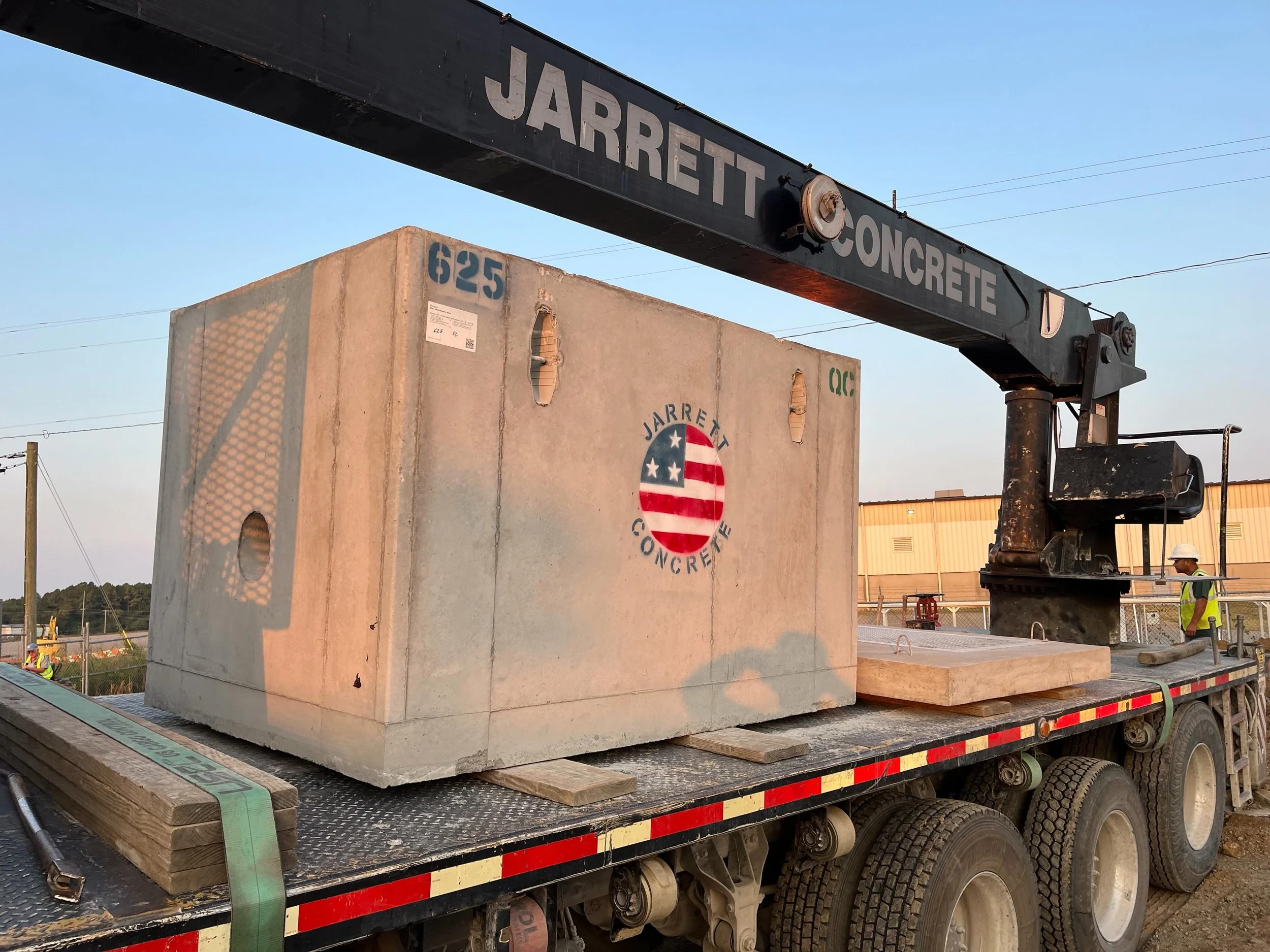 Built to perform. Engineered to last. 

Durability starts long before installation.
At Jarrett Concrete, every precast structure is built with precision, reinforced for strength, and designed to handle years of heavy use and harsh conditions. Reliabl