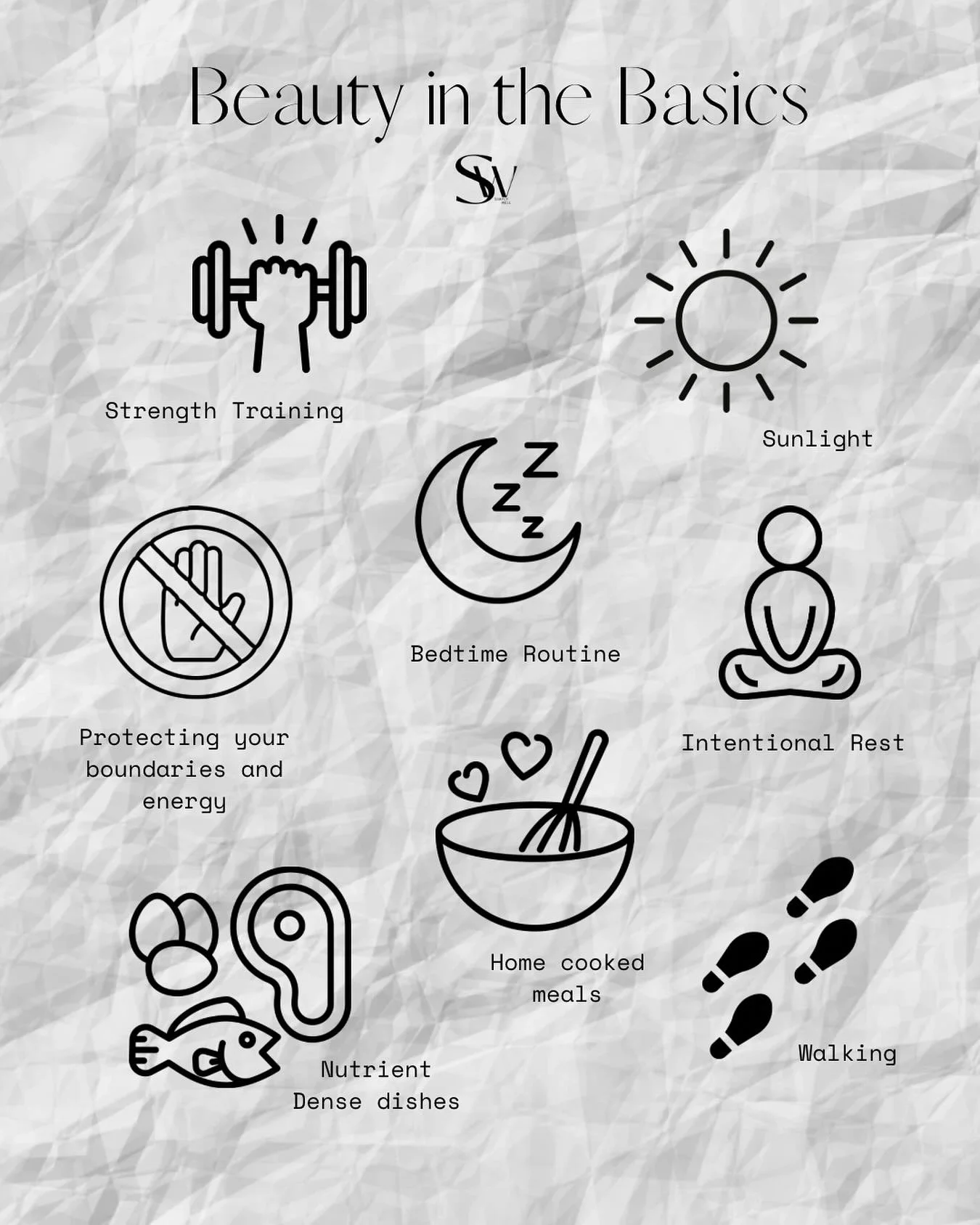 There&rsquo;s so much quiet beauty in the basics.
Home-cooked meals. Sun on your skin. Deep sleep. Movement. Protecting your peace.

Start there, and everything else shifts.✌️
