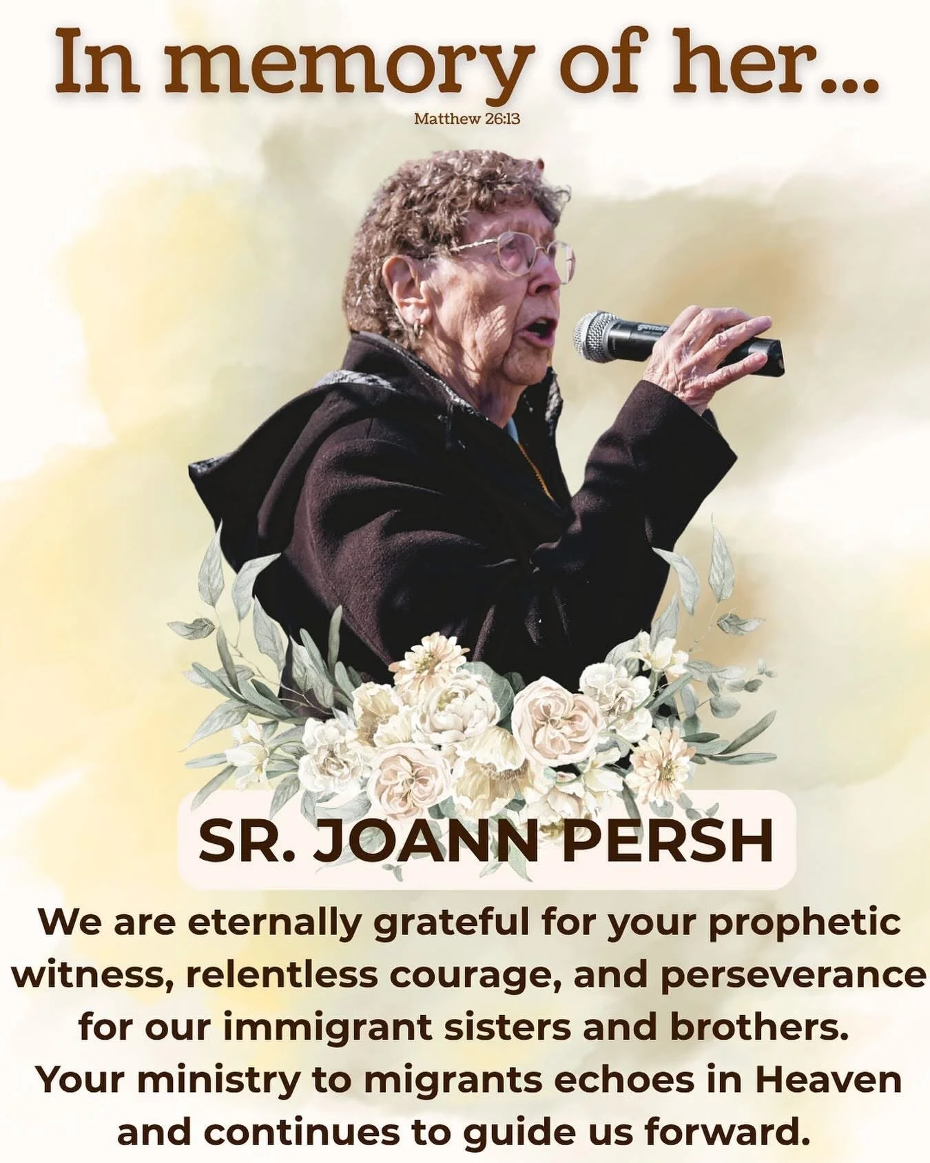 Honoring Sister JoAnn Persch’s Life of Service