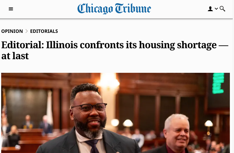 Seen in The Tribune: Illinois confronts its housing shortage — at last