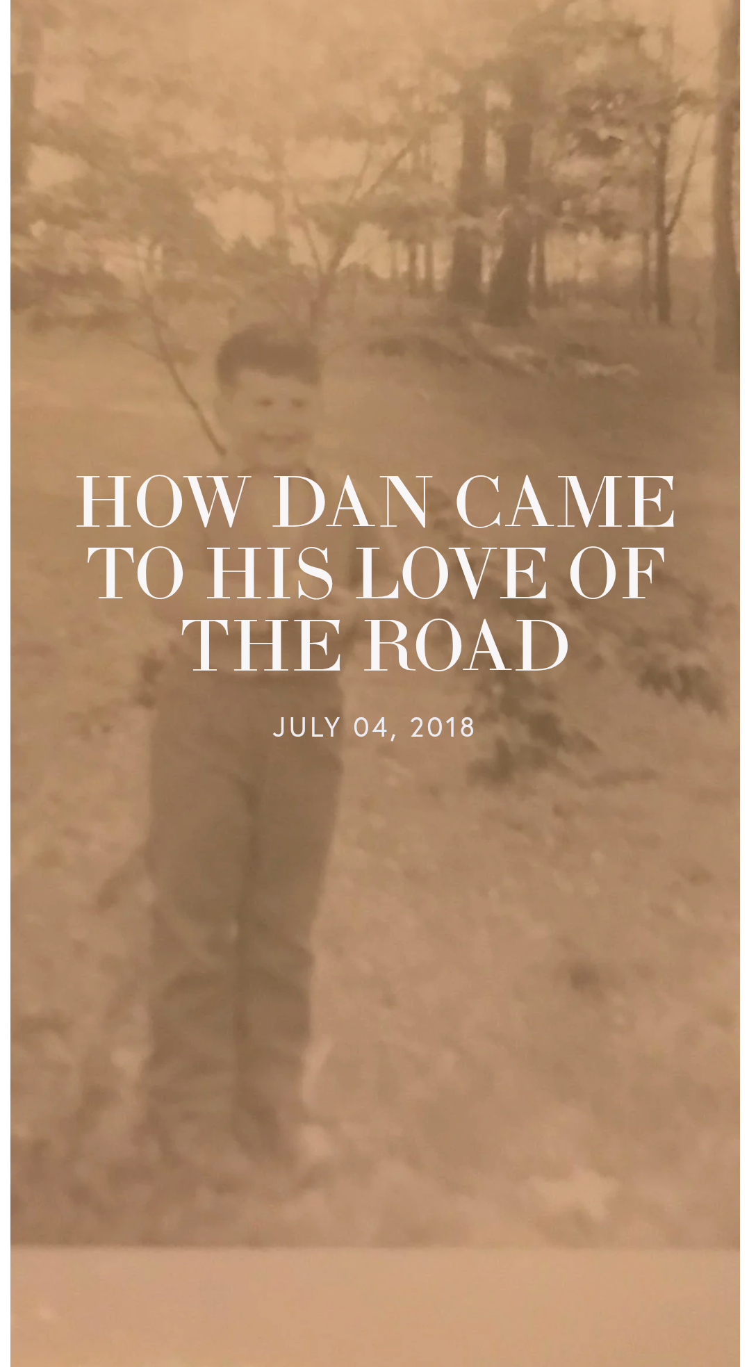 How Dan found his wanderlust 