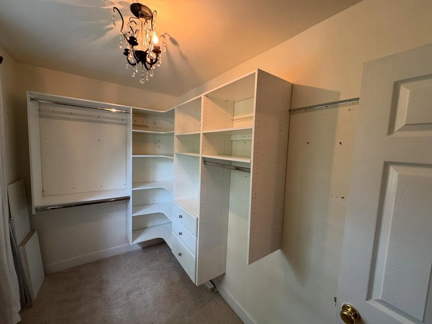 Custom walk-in closet in progress! 
#installation #closet #mountpleasantsc #charlestonsouthcarolina #handyman
