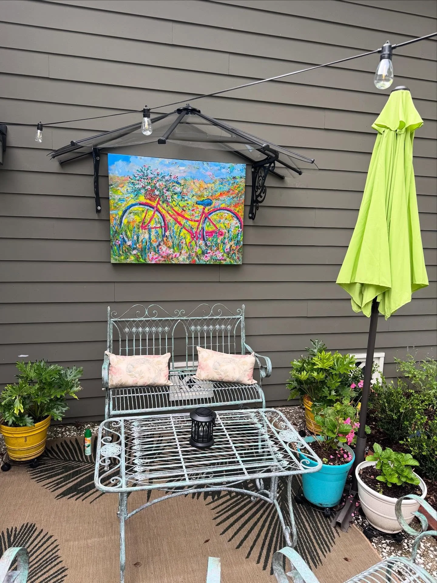 Outdoor painting ✅ 
Weather canopy ✅ 
Patio vibes 💯 
#handyman #mountpleasantsc #danielislandsc #charlestonsc