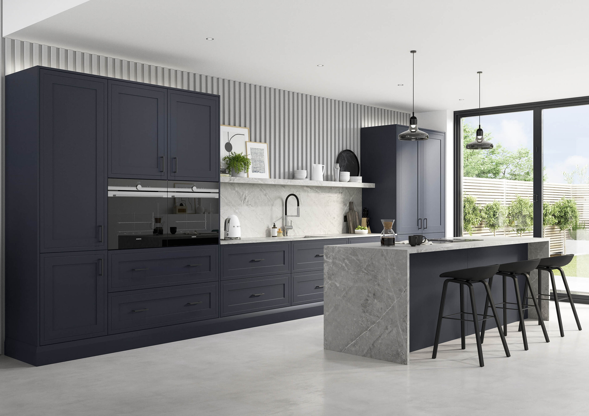 INFRAME EFFECT KITCHEN | SATURN KITCHENS NORTHAMPTON | BLUE KITCHEN