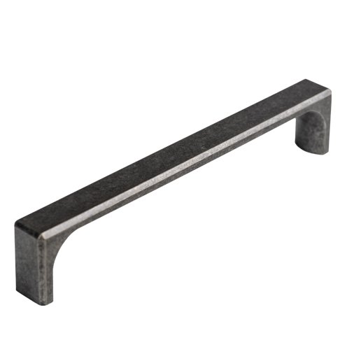 Metal cabinet pull handle with a rectangular shape