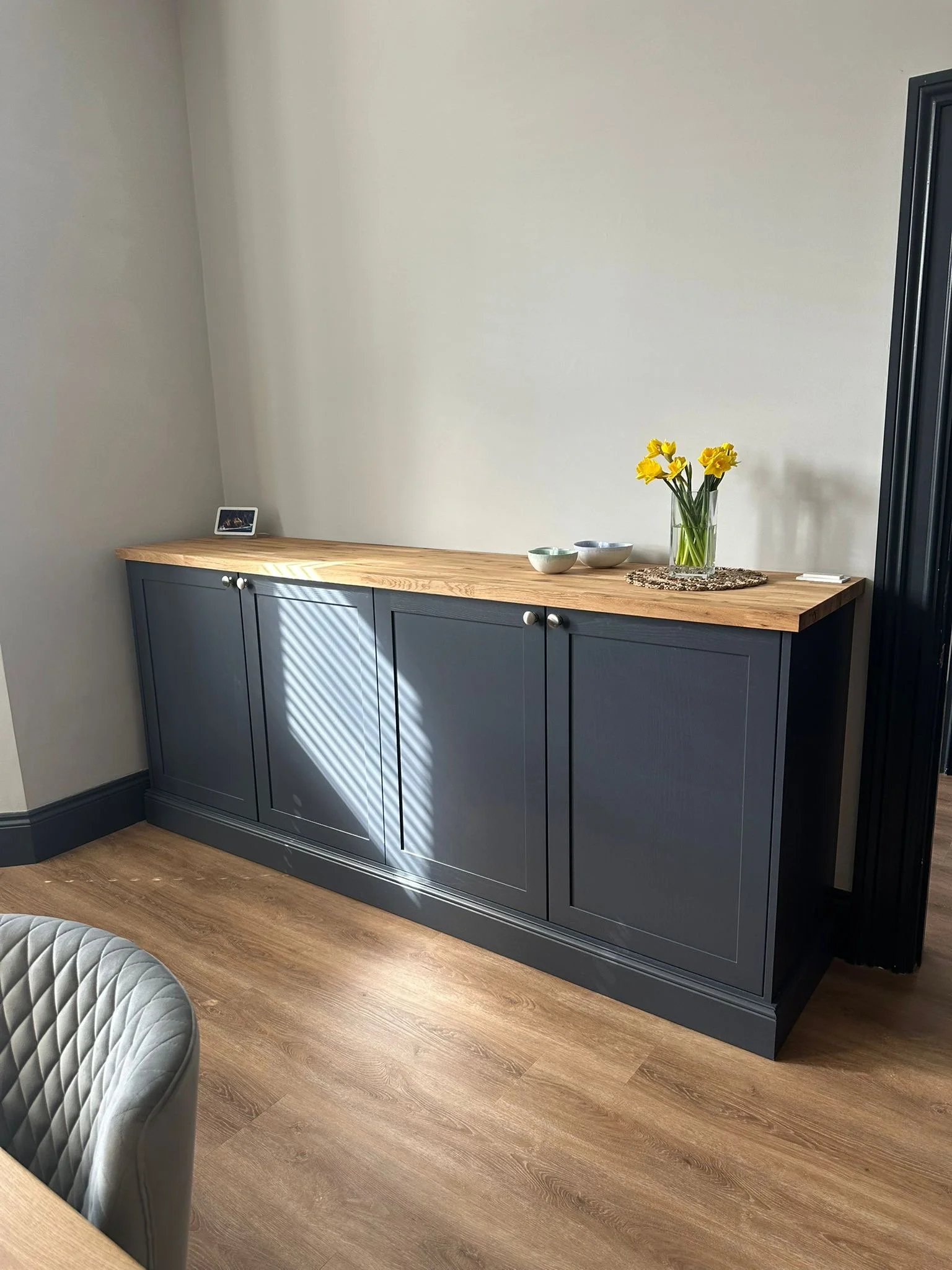 slate blue aldana shaker kitchen | saturn kitchens | milton keynes and northampton