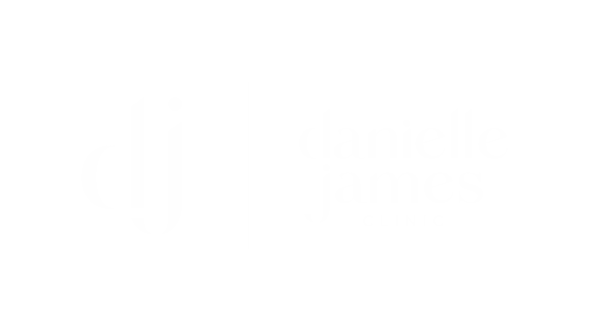 Logo for the Dr. Daniel James Clinic featuring a stylized lowercase 'd' and 'j' with the clinic's name next to it.