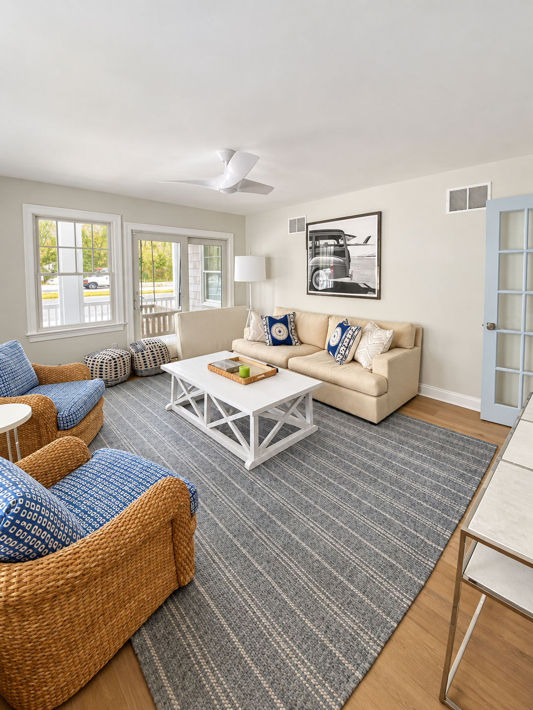 Living room renovation in a coastal home, Avalon NJ