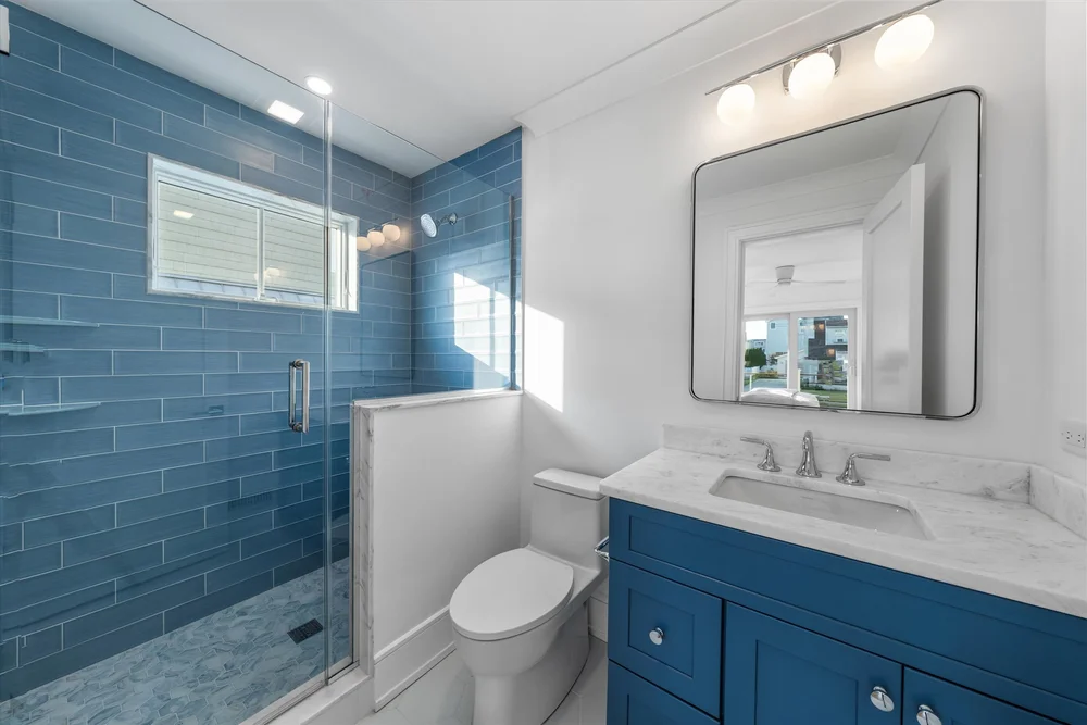 Custom tiled bathroom in an Avalon, NJ home