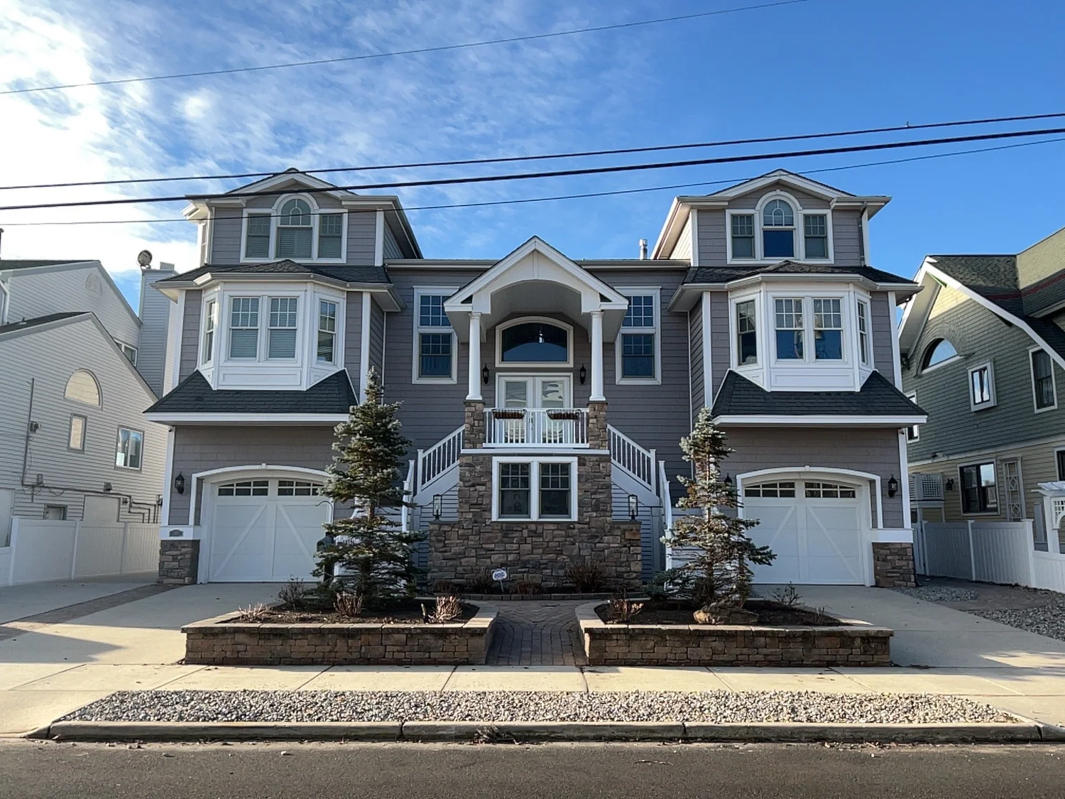 Renovated home with new main entry and exterior stone, Sea Isle City NJ