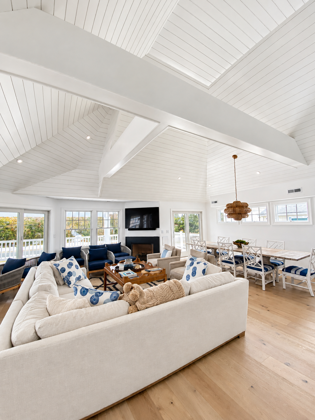 Renovated coastal great room, Avalon NJ