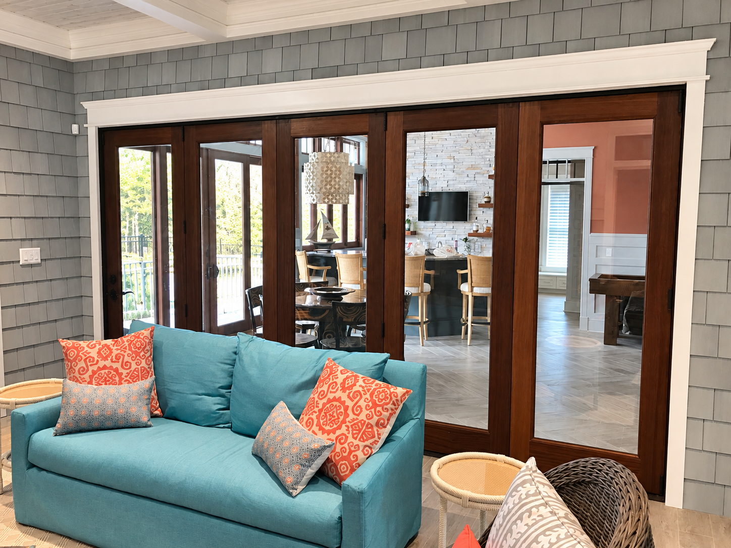 Florida room with folding glass doors, Stone Harbor NJ