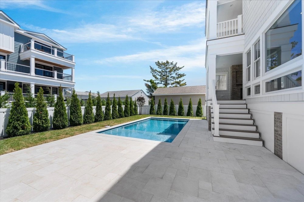 Heated pool and patio at 273 52nd Street, Avalon, NJ