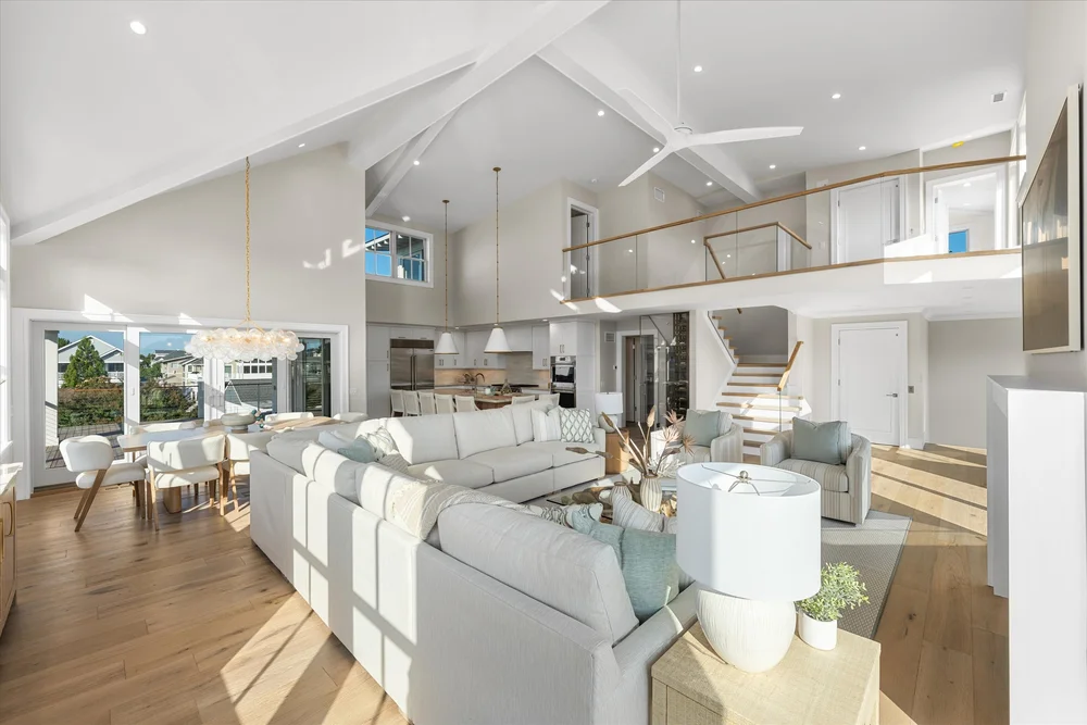 Open great room in a luxury custom home in Avalon, NJ