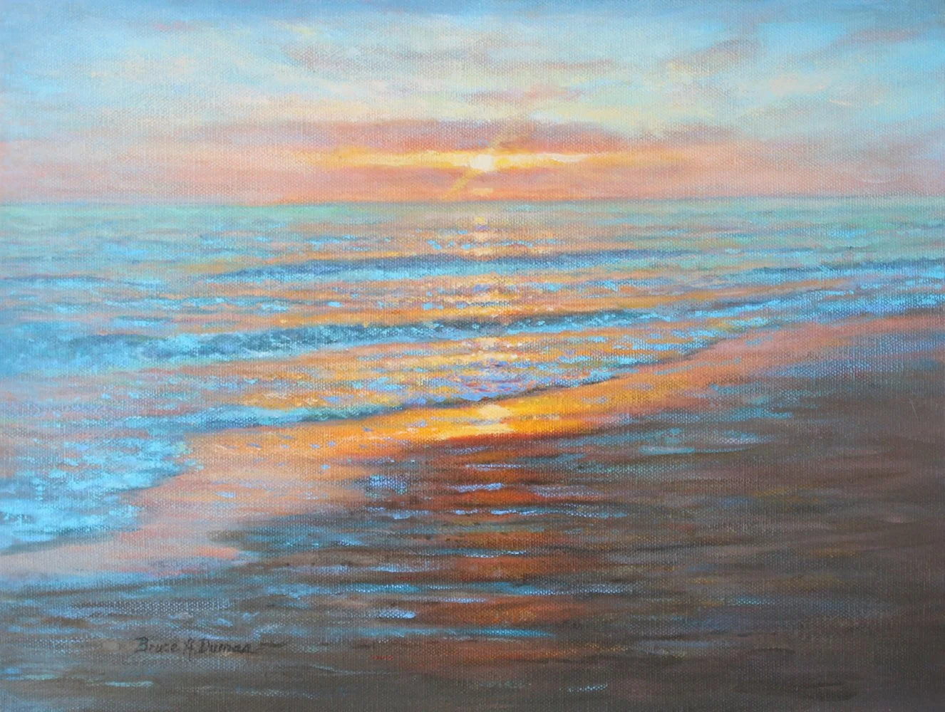 "Beach Set" 12" x 16" - Painting Is Available