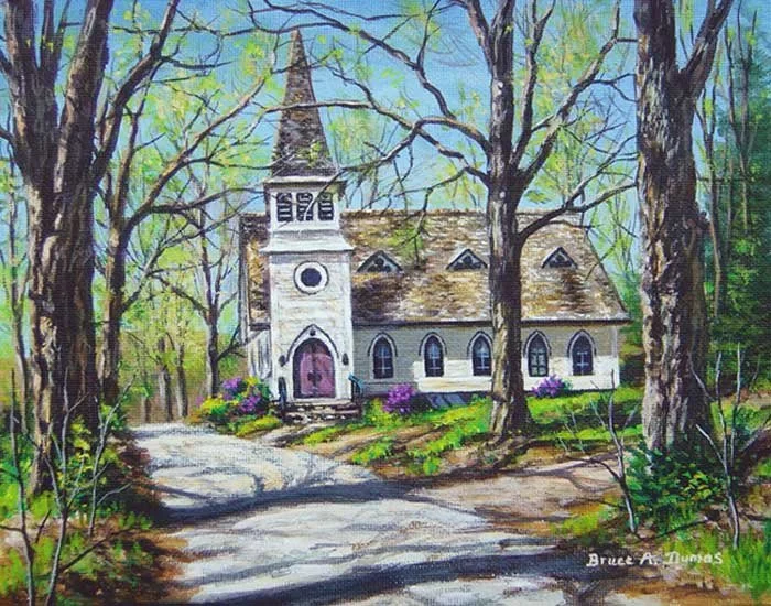 "Cornwall Country Church" 8" x 10" - Sold