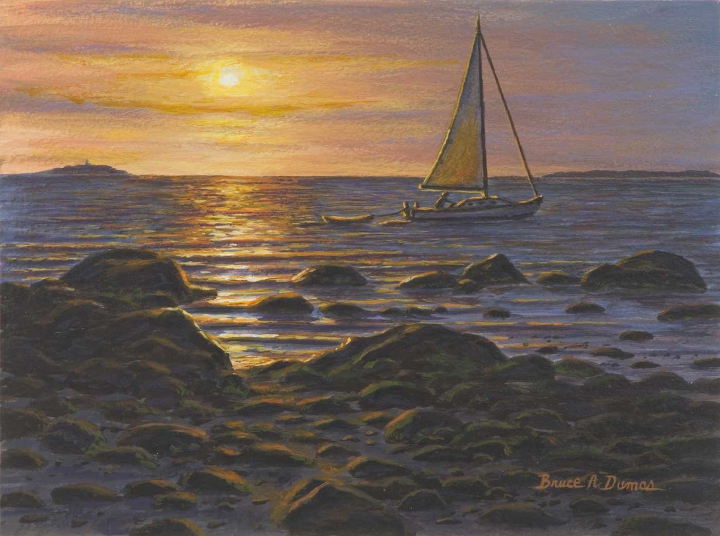 "Sail Boat @ Napa Tree Pt.""  6" x 8" - Sold