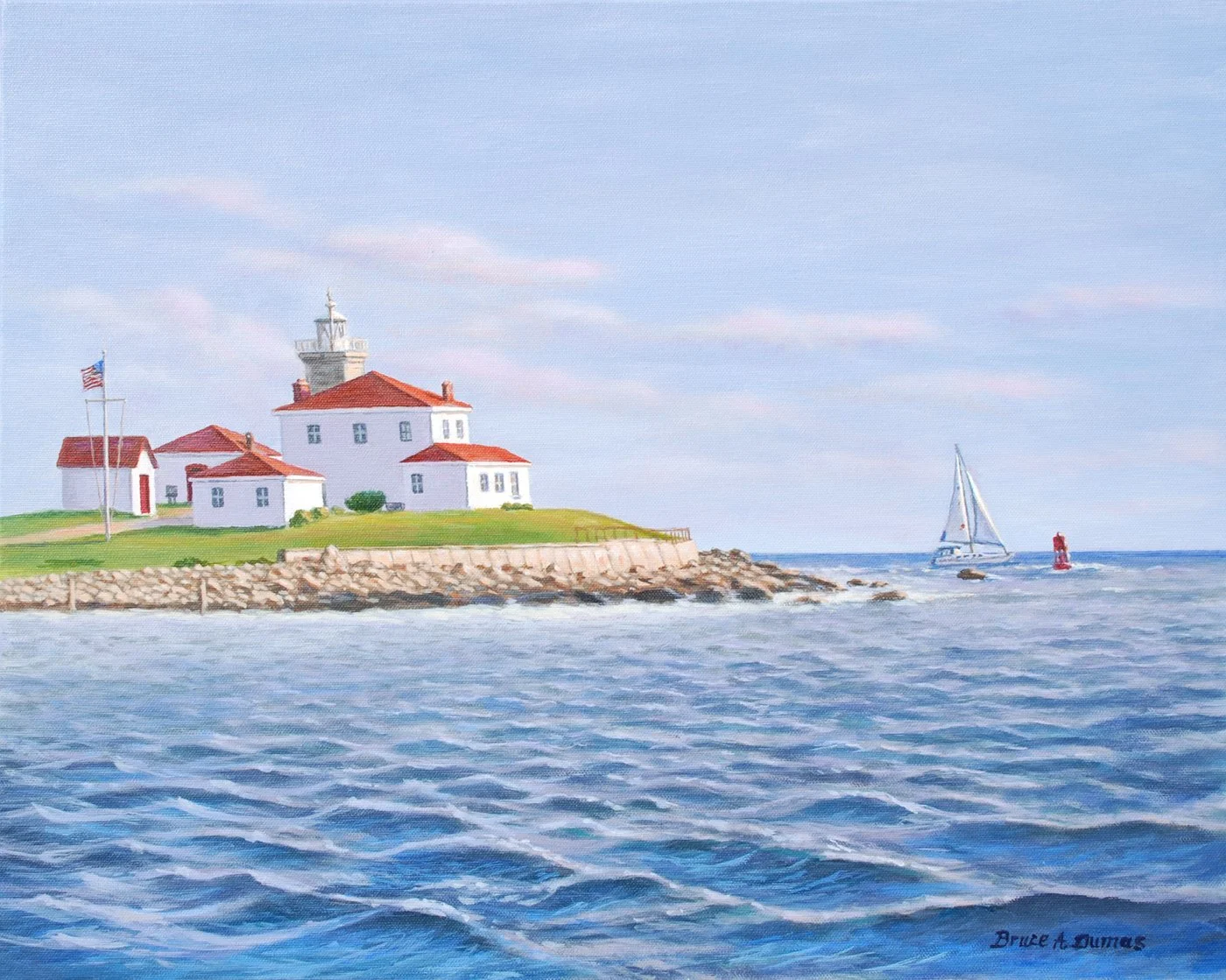 "Watch Hill Light II" 14" x 18" - Sold 