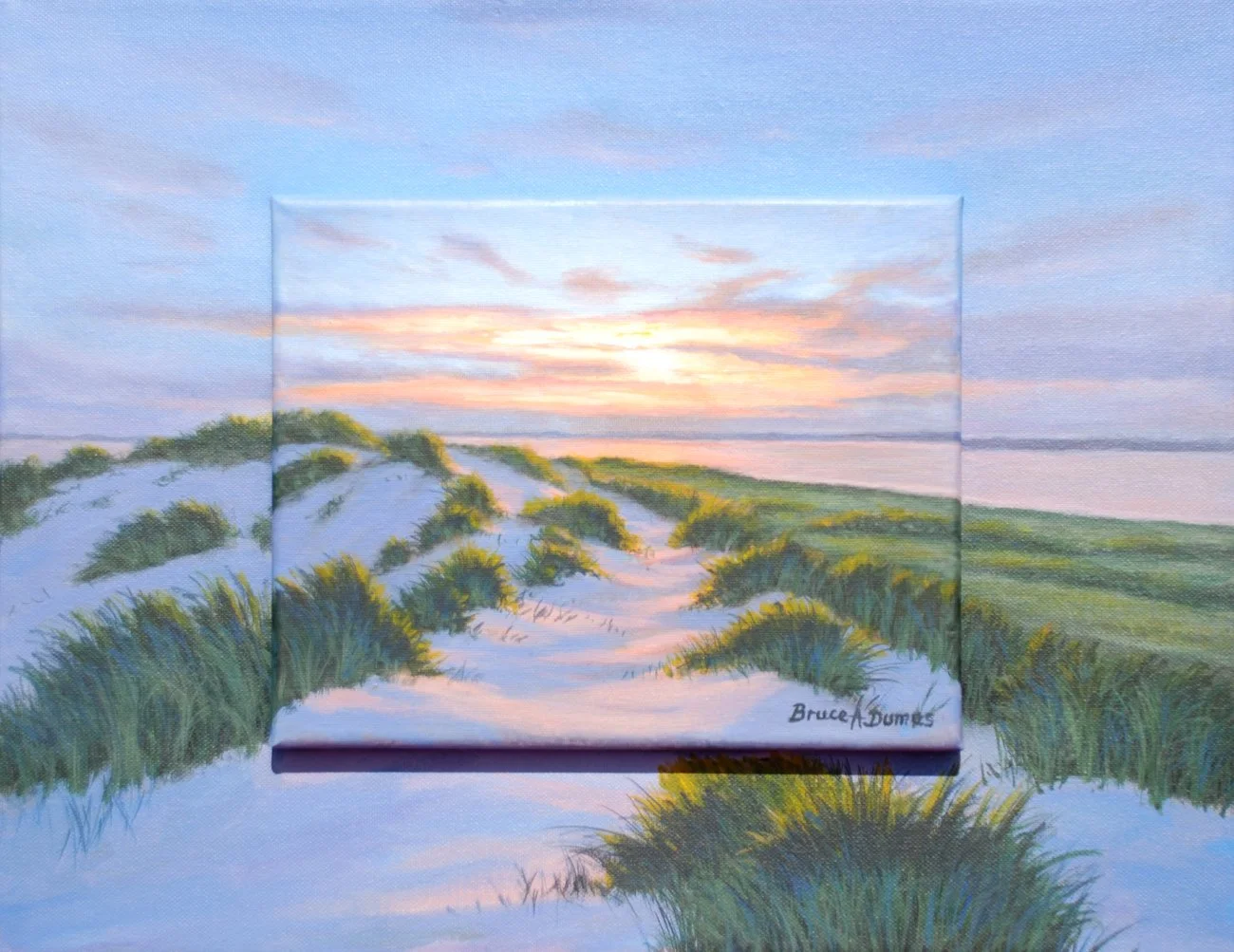"Sandy Sunset" 14" x 18" - Sold (Canvas on Canvas)