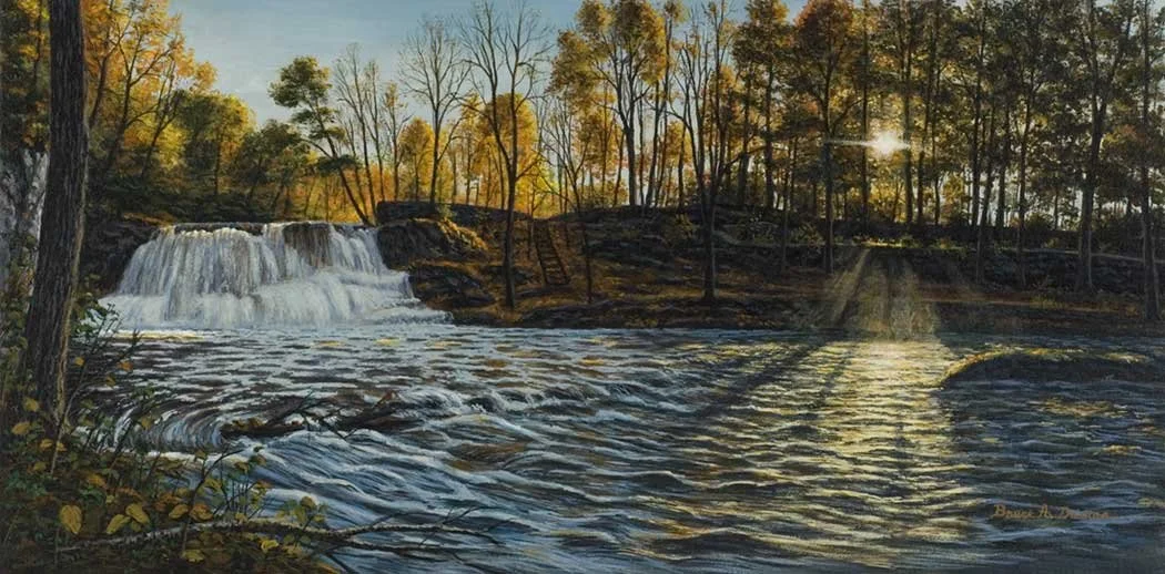 "Sunset @ Wadsworth Falls" 12" x 24" - Sold