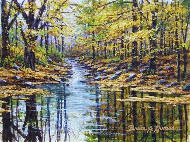 "Far Mill River Autumn" 8" x 10" - Sold