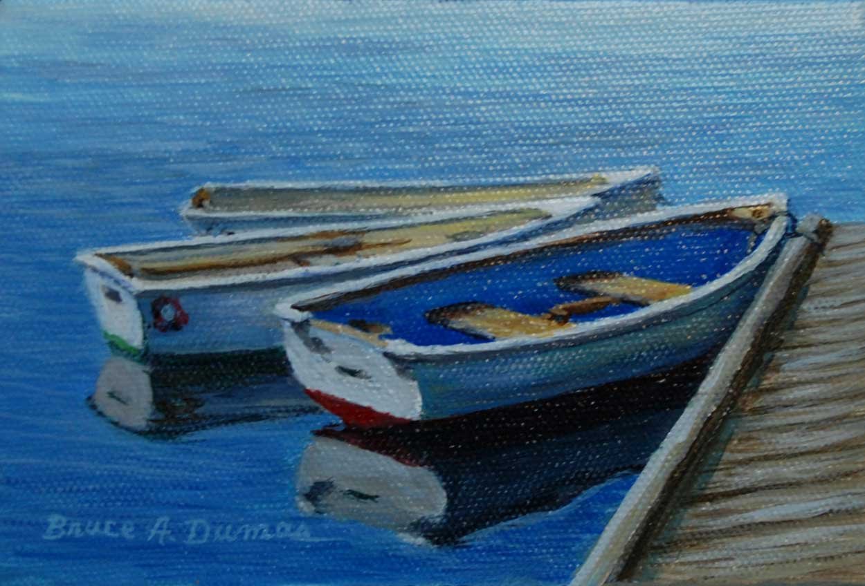 "Resting Boats"  4" x 6" - Sold