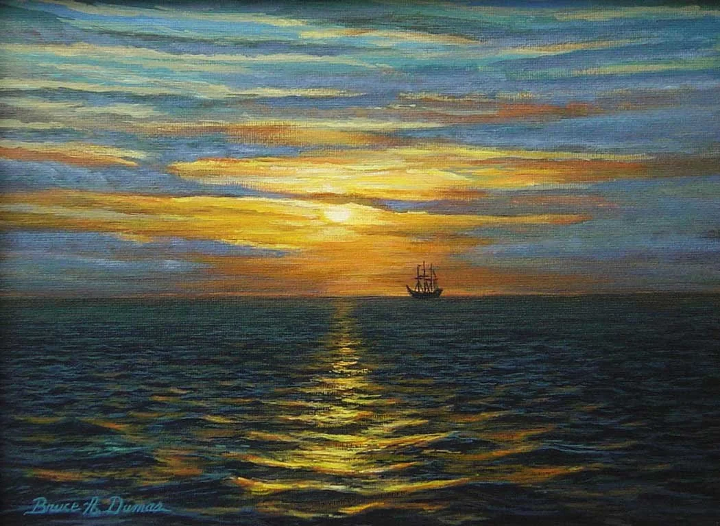 "Sunset Sail" 9" x 12" - Sold