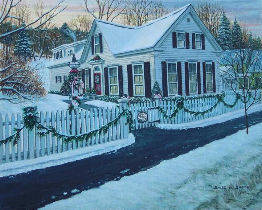 "Christmas-Woodstock, VT" 11" x 14" - Sold (Commission For Client)