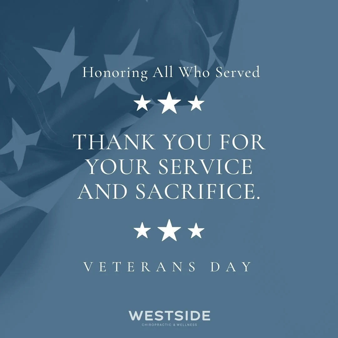 Thank you to all that have served 🇺🇸

As a reminder, Westside Chiropractic &amp; Wellness offers 10% OFF of chiropractic services to active military &amp; veterans!