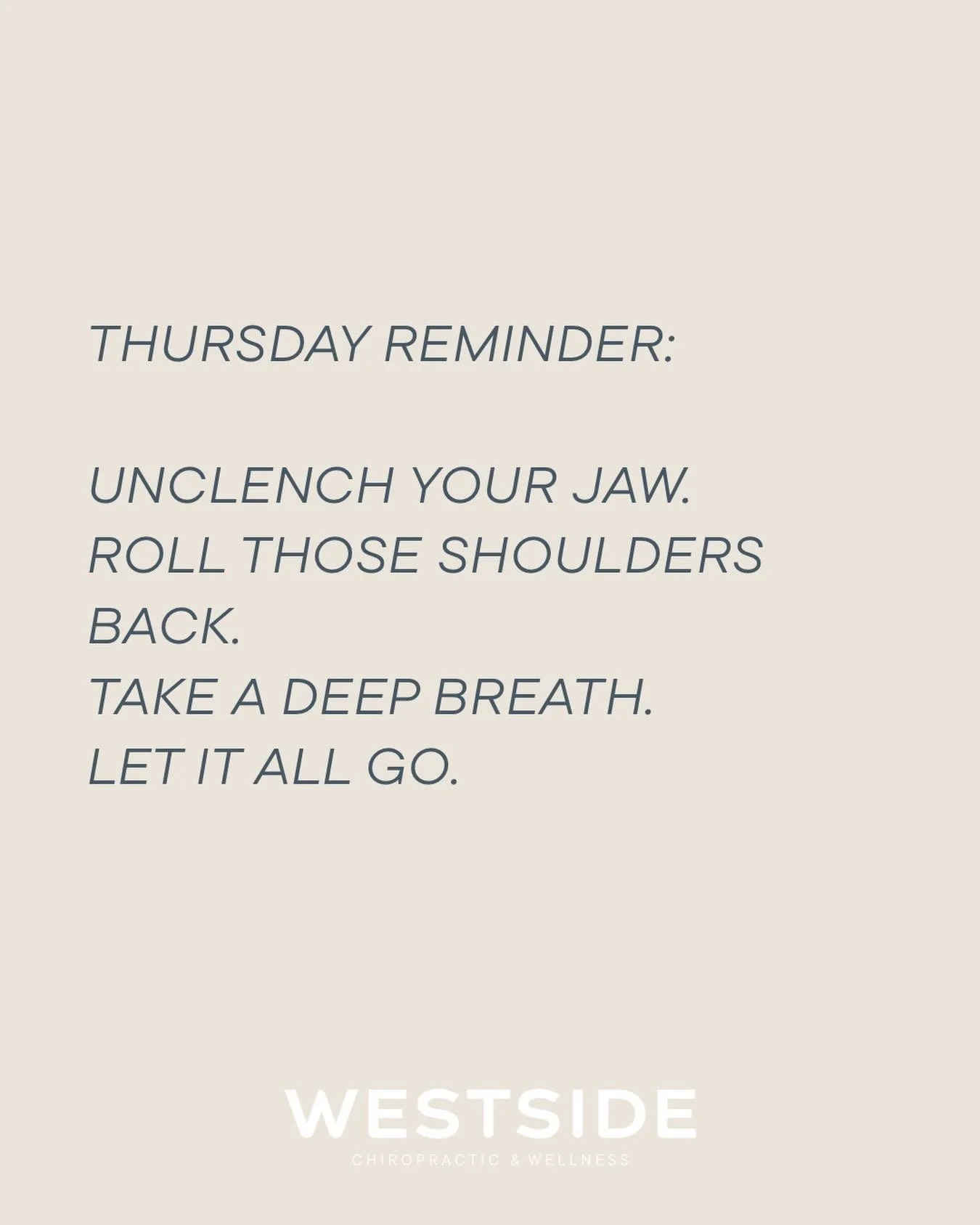 Thursday reminder: The holidays are upon us and for a lot of people, holiday szn = more stress and anxiety. Take the time to relax, reset and don&rsquo;t forget to prioritize yourself. Staying well isn&rsquo;t selfish, it&rsquo;s necessary.