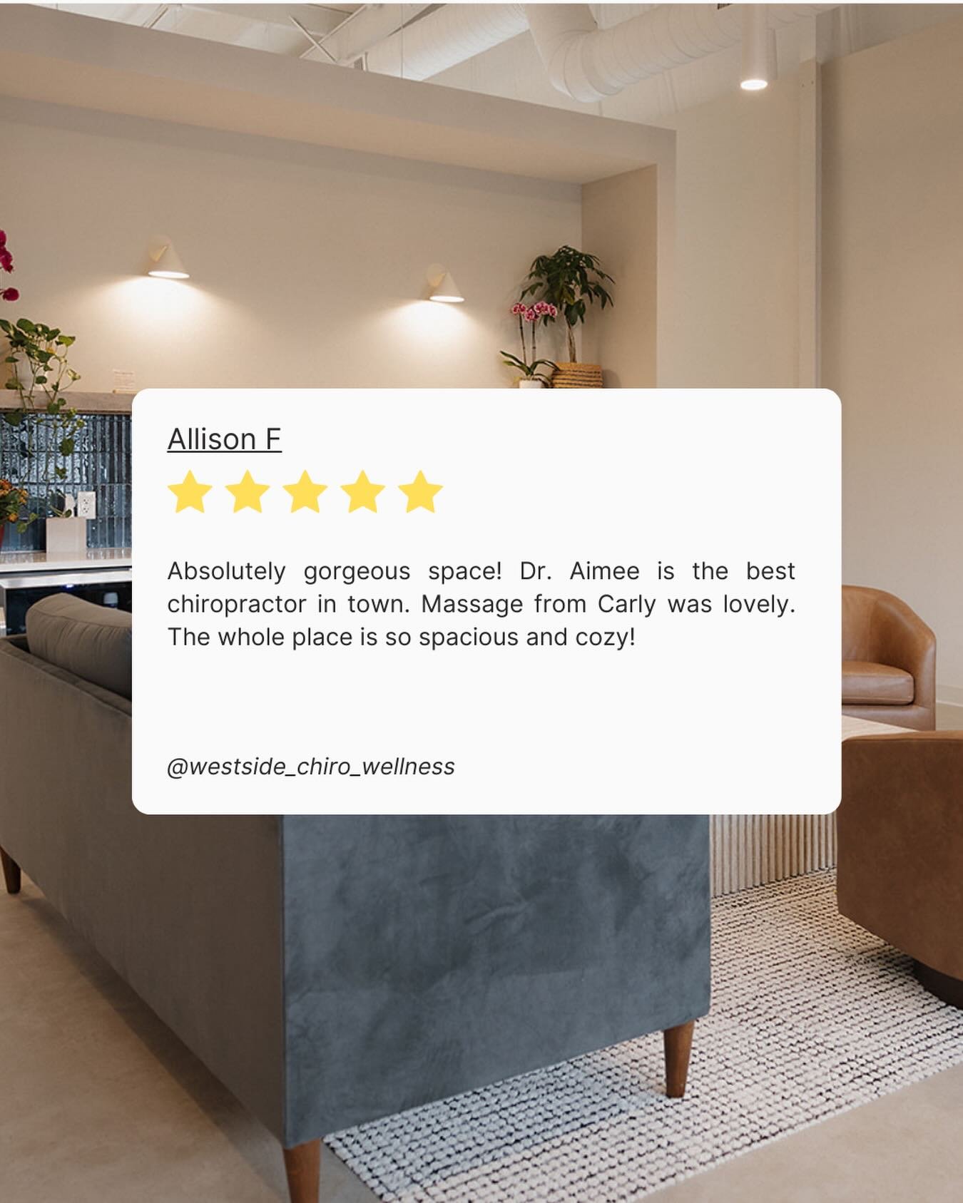 Testimonial Tuesday
⭐️⭐️⭐️⭐️⭐️

Aesthetic isn&rsquo;t about being &ldquo;fancy.&rdquo;

It&rsquo;s about creating an environment where your body can exhale.