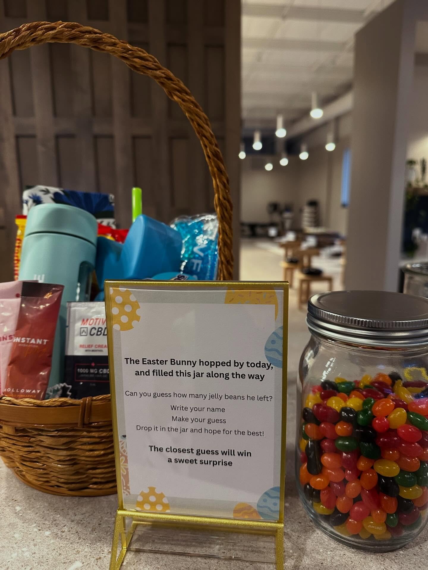 🐣🐰 Hop up to the front desk next time you're in the office and drop your jellybean guess in for a chance to win!