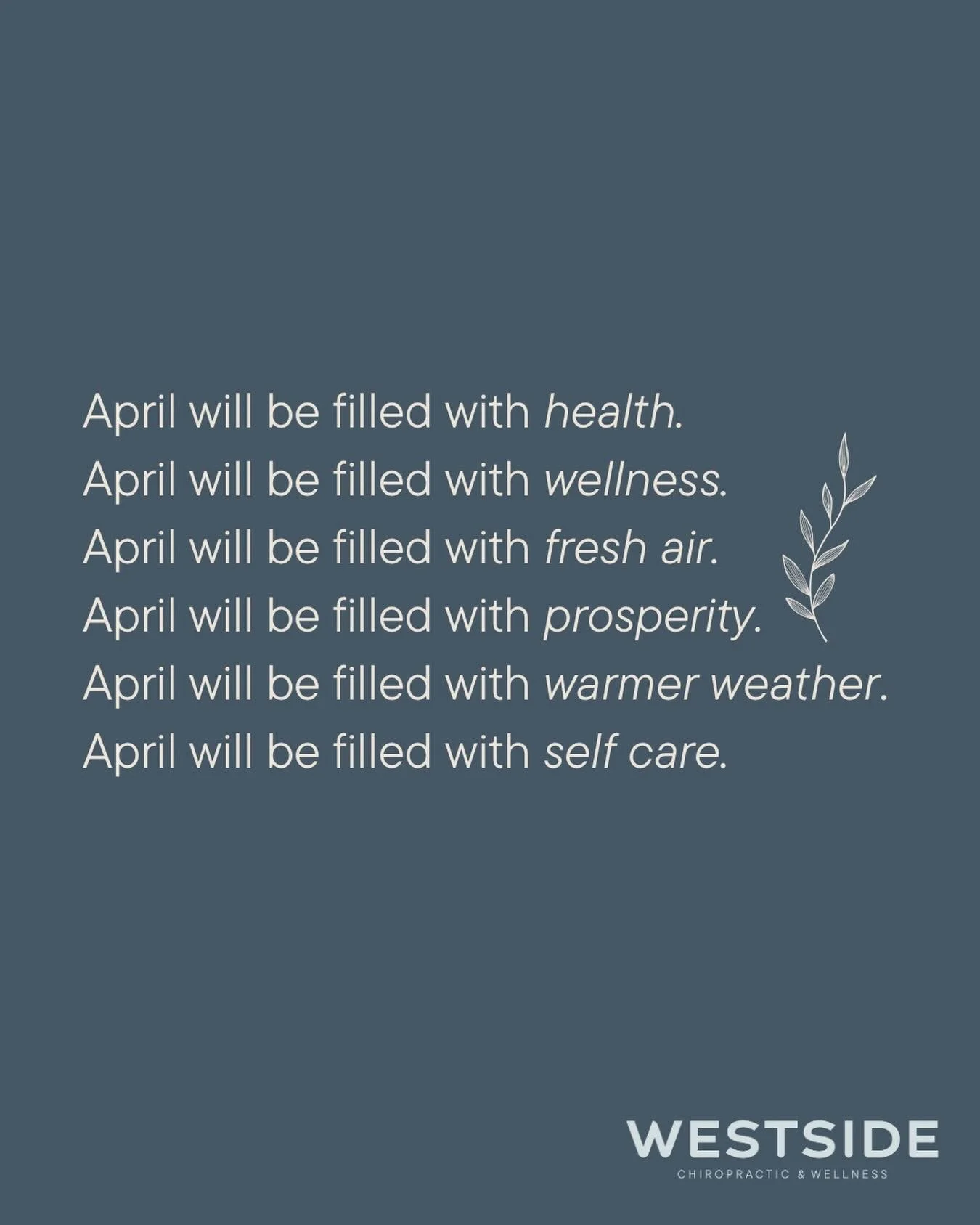 April, we are ready for you 🌷☀️

This is your monthly reminder to not only water your garden but also yourself. YOU need nourishment in springtime too!