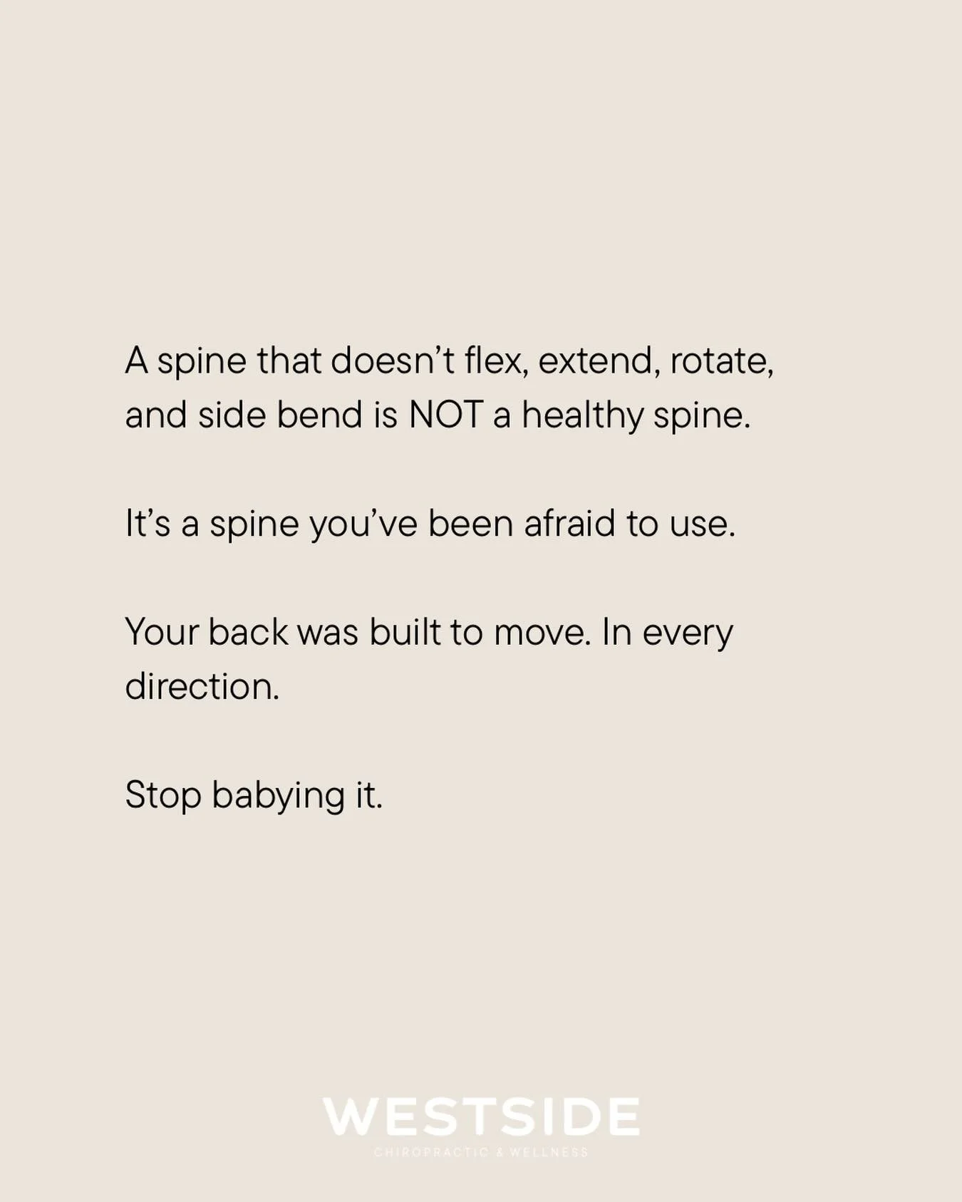 Motion is lotion.

Movement is medicine.

A body in motion, stays in motion.

Honestly... it's all true! The best health hack for your joints is to keep them moving 💪🏼