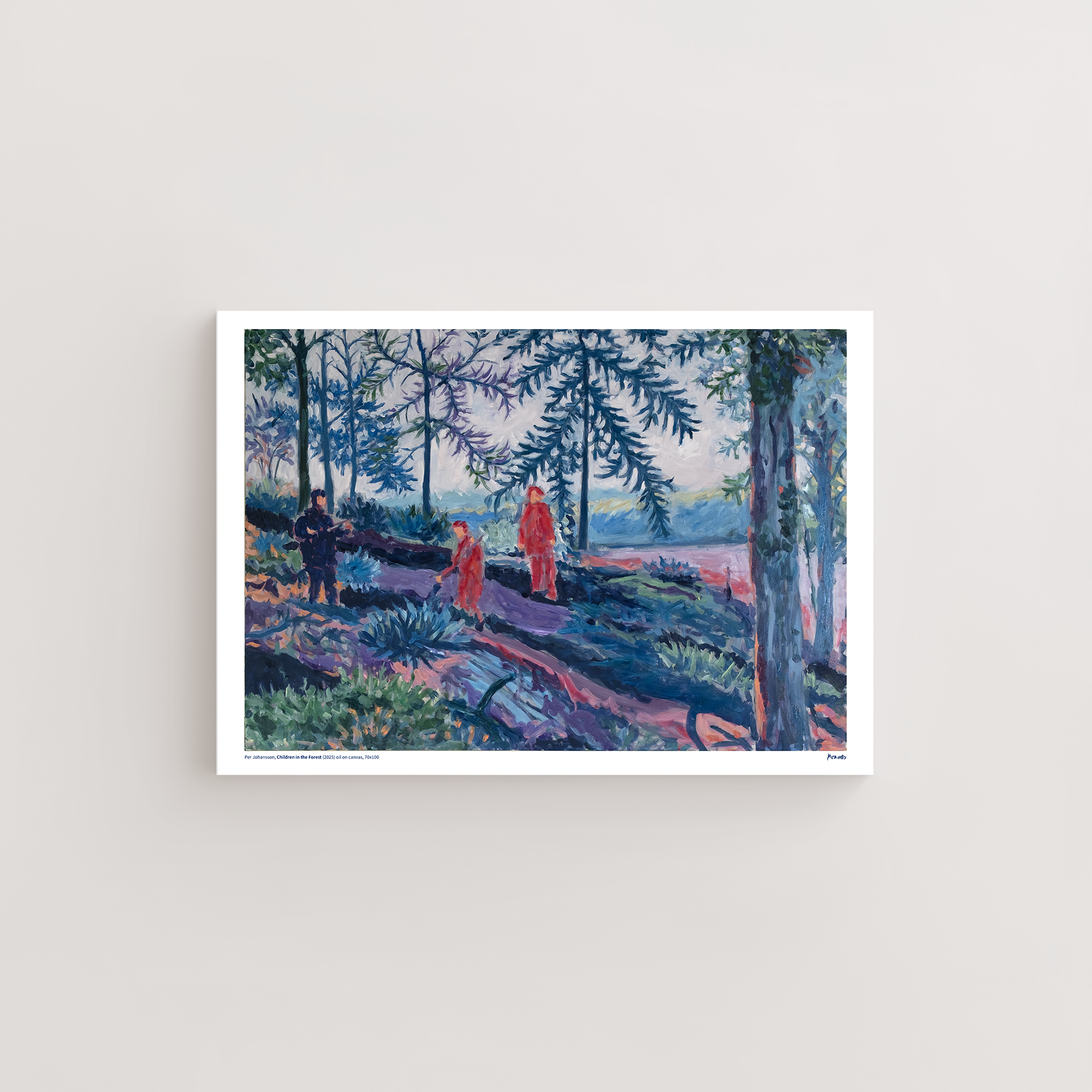 CHILDREN IN THE FOREST. PRINT