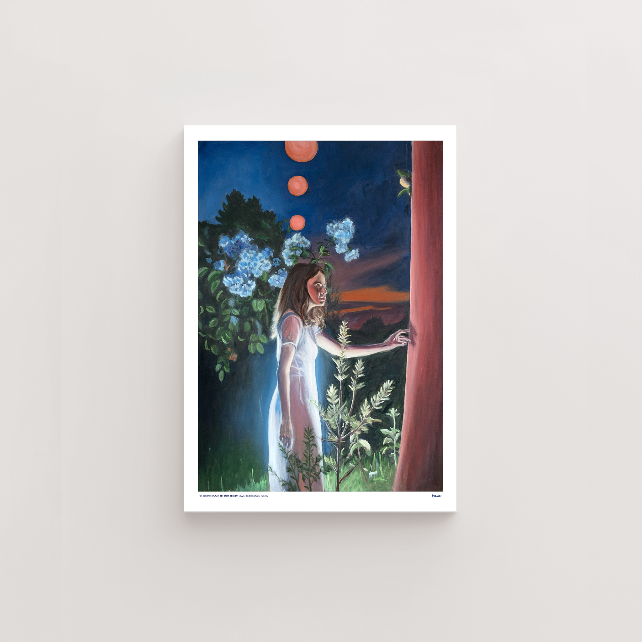 GIRL AT TWILLIGHT. PRINT