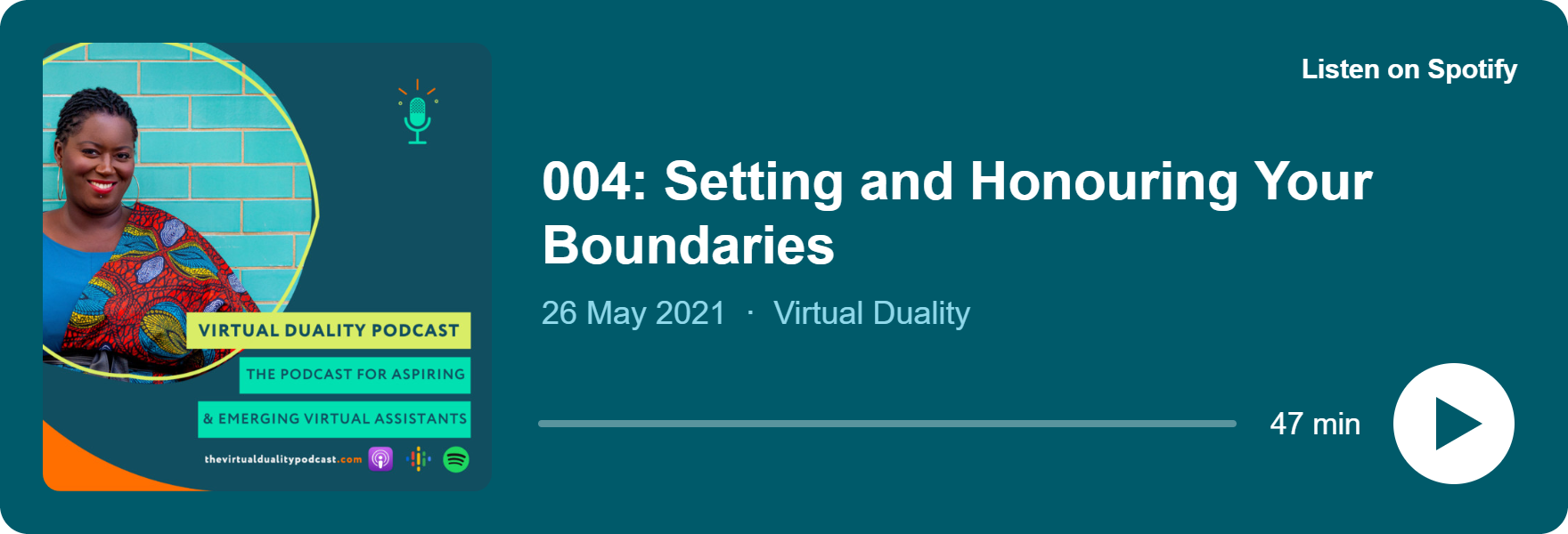 Play 004: Setting and Honouring Your Boundaries on Spotify
